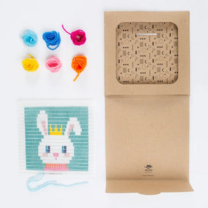 SOZO DIY Picture Frame Needlepoint Kit, Bunny