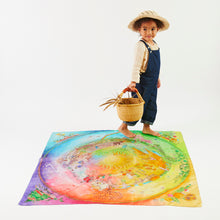 Load image into Gallery viewer, SARAH&#39;S SILKS Large Around the Year on the Farm Playsilk