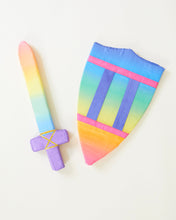 Load image into Gallery viewer, SARAH&#39;S SILKS Rainbow Sword &amp; Shield Set