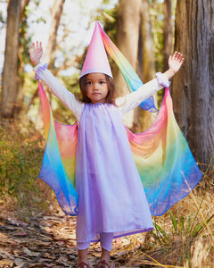 SARAH'S SILKS Fairy Dress, Rainbow/Lavender