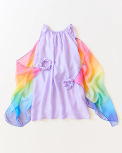 SARAH'S SILKS Fairy Dress, Rainbow/Lavender