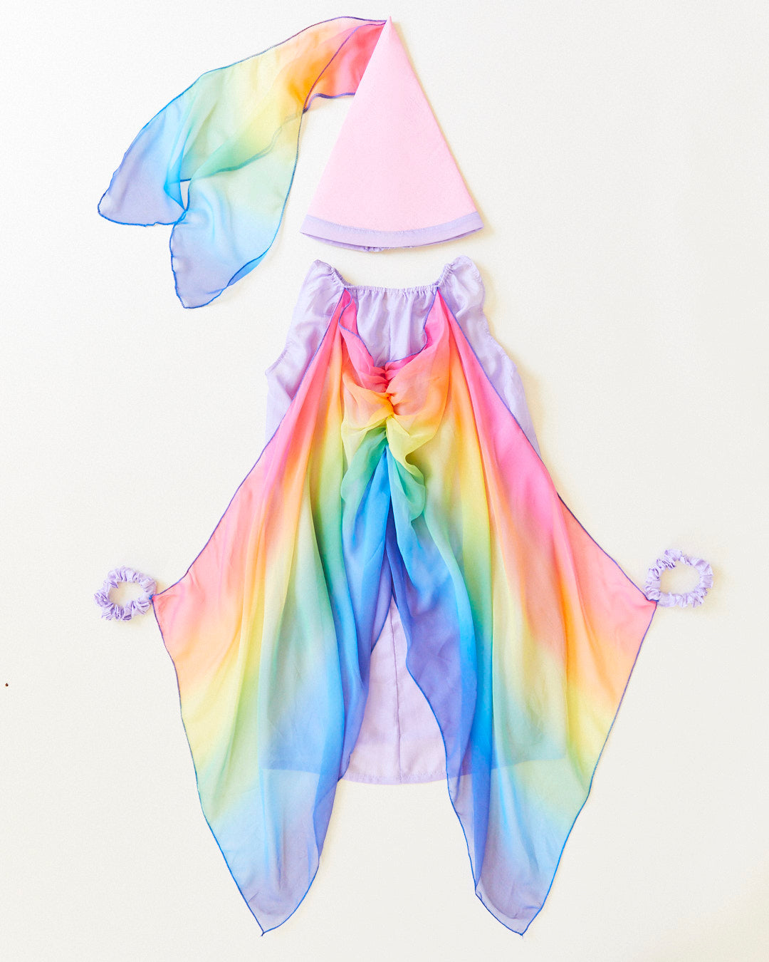SARAH'S SILKS Fairy Dress, Rainbow/Lavender Noah's Toys SARAH'S SILKS Fairy Dress, Rainbow/Lavender Noah's Toys