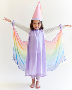 SARAH'S SILKS Fairy Dress, Rainbow/Lavender