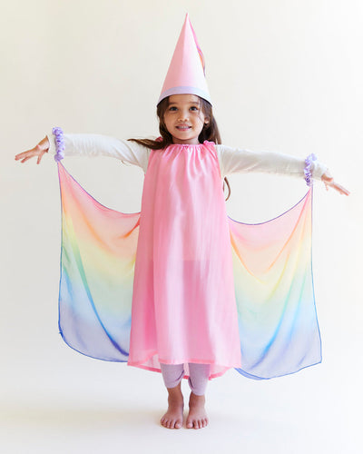 SARAH'S SILKS Fairy Dress, Rainbow/Pink