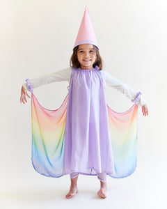 SARAH'S SILKS Fairy Dress, Rainbow/Lavender