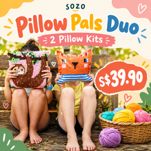 Load image into Gallery viewer, SOZO DIY Pillow Pals Duo – 2 Pillow Kits