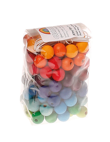 GRIMM'S 120 Small Rainbow Wooden Beads
