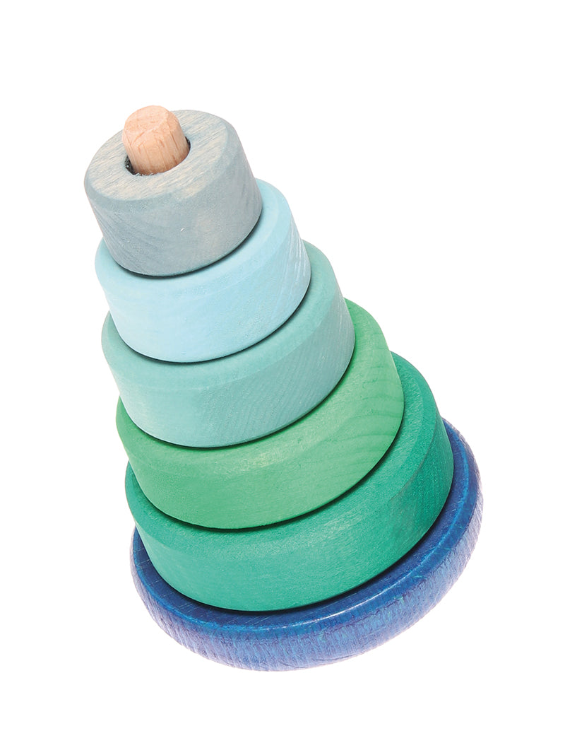 GRIMM'S Wobbly Stacking Tower, Blue-Green