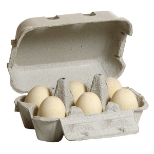 ERZI White Eggs, Six-Pack