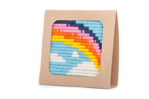 SOZO DIY Picture Frame Needlepoint Kit, Rainbow
