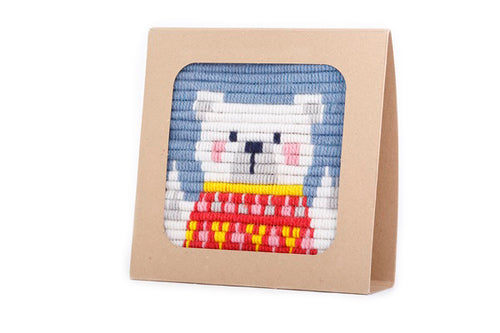 SOZO DIY Picture Frame Needlepoint Kit, Polar Bear