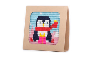 SOZO DIY Picture Frame Needlepoint Kit, Penguin