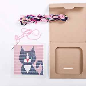 SOZO DIY Picture Frame Needlepoint Kit, Kitten