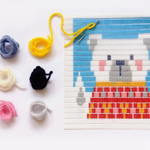 SOZO DIY Picture Frame Needlepoint Kit, Polar Bear