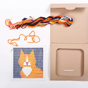 SOZO DIY Picture Frame Needlepoint Kit, Ginger Cat