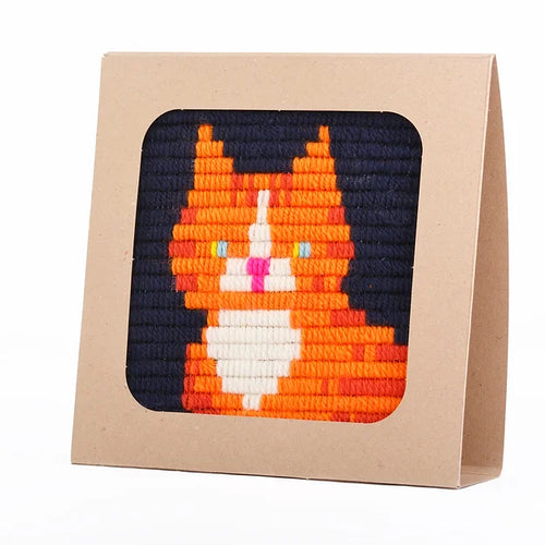 SOZO DIY Picture Frame Needlepoint Kit, Ginger Cat