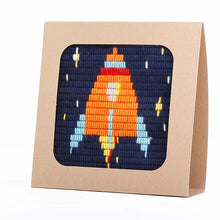 Load image into Gallery viewer, SOZO DIY Picture Frame Needlepoint Kit, Rocket Ship