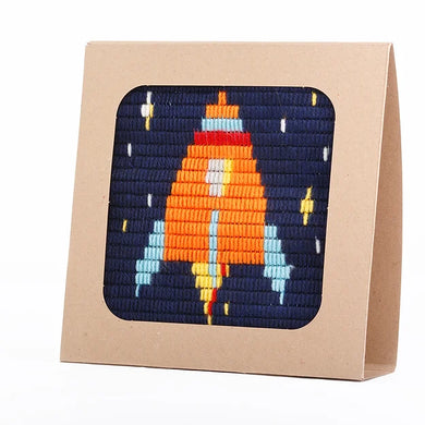 SOZO DIY Picture Frame Needlepoint Kit, Rocket Ship