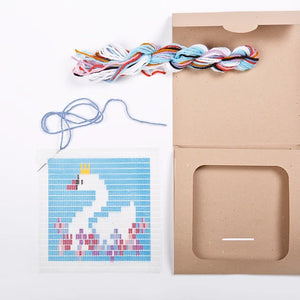 SOZO DIY Picture Frame Needlepoint Kit, Swan