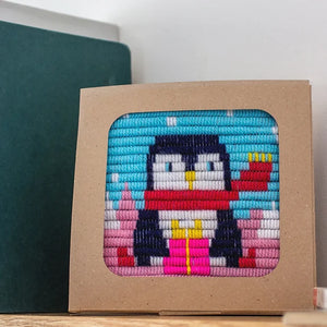 SOZO DIY Picture Frame Needlepoint Kit, Penguin
