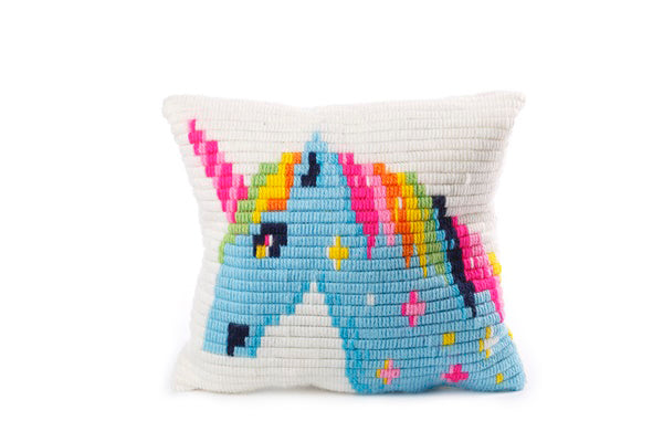 SOZO DIY Pillow Needlepoint Kit, Unicorn