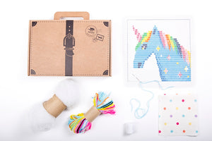 SOZO DIY Pillow Needlepoint Kit, Unicorn