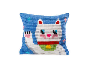 SOZO DIY Pillow Needlepoint Kit, Maneki Neko