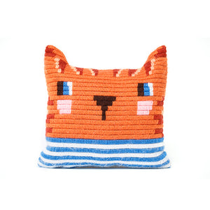 SOZO DIY Pillow Needlepoint Kit, Stripes Shirt Kitten