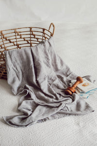 Organic Muslin Wrap - Storm Grey