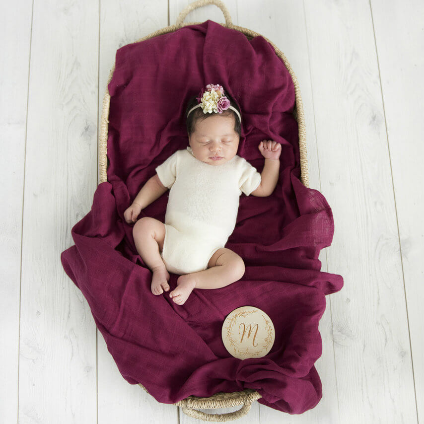 Organic Muslin Wrap - Ruby