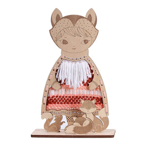 SOZO DIY Dress-Up Doll Weaving Kit, Fox