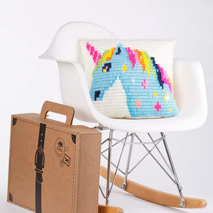 SOZO DIY Pillow Needlepoint Kit, Unicorn