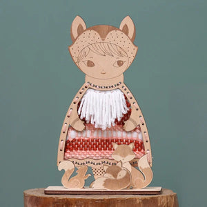 SOZO DIY Dress-Up Doll Weaving Kit, Fox