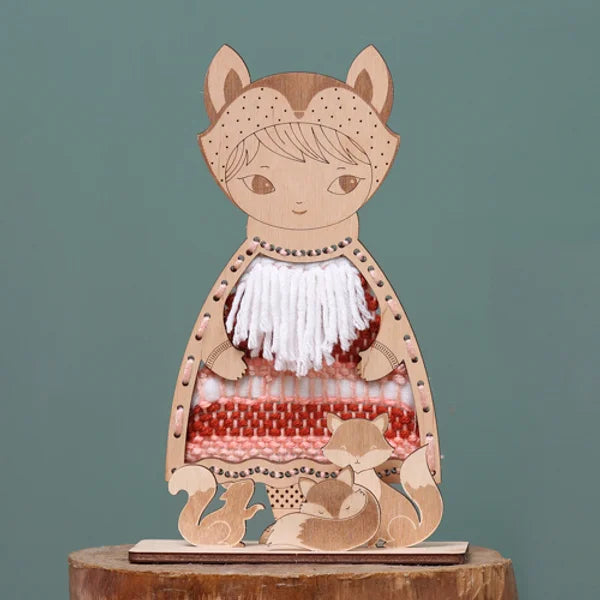 SOZO DIY Dress-Up Doll Weaving Kit, Fox