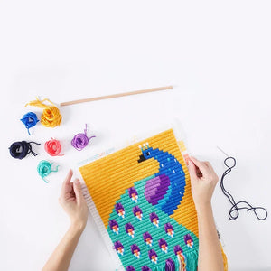 SOZO DIY Wall Art Needlepoint Kit, Peacock