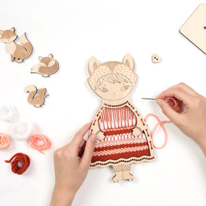 SOZO DIY Dress-Up Doll Weaving Kit, Fox