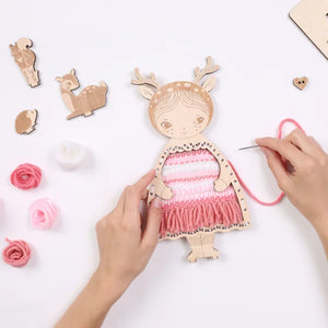 SOZO DIY Dress-Up Doll Weaving Kit, Deer