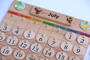 TREASURES FROM JENNIFER Wooden Perpetual Home Calendar