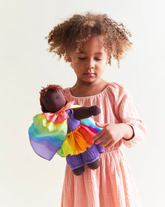 SARAH'S SILKS Doll Cape, Rainbow