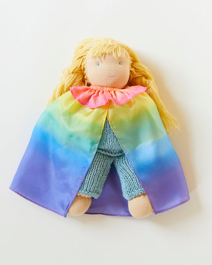 SARAH'S SILKS Doll Cape, Rainbow