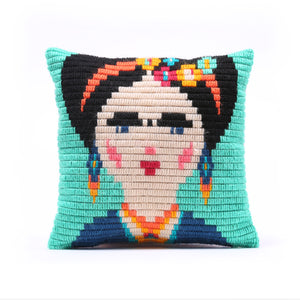 SOZO DIY Pillow Needlepoint Kit, Frida Kahlo