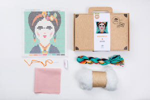 SOZO DIY Pillow Needlepoint Kit, Frida Kahlo