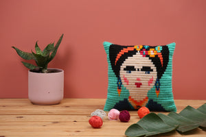 SOZO DIY Pillow Needlepoint Kit, Frida Kahlo