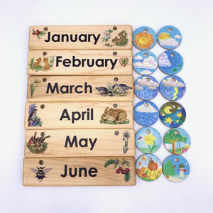 TREASURES FROM JENNIFER Wooden Perpetual Home Calendar