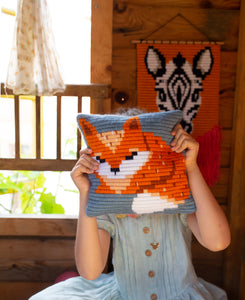 SOZO DIY Pillow Needlepoint Kit, Baby Fox