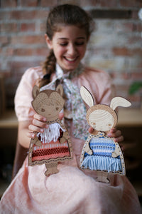SOZO DIY Dress-Up Doll Weaving Kit, Fox