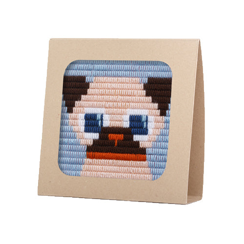 SOZO DIY Picture Frame Needlepoint Kit, Pug