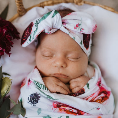 Topknot Headband - Peony Bloom