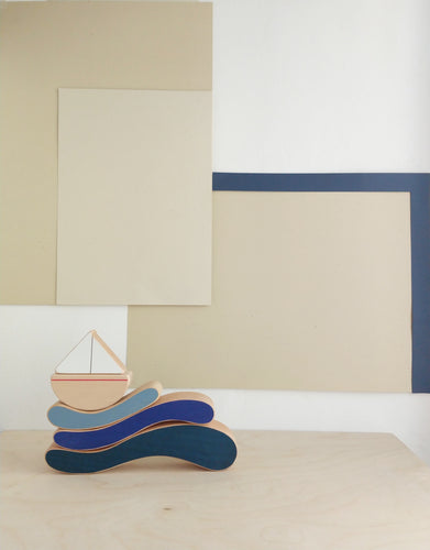 THE WANDERING WORKSHOP Boat & Waves Stacking Toy