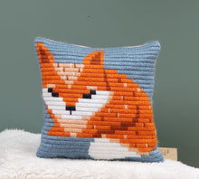 Load image into Gallery viewer, SOZO DIY Pillow Needlepoint Kit, Baby Fox